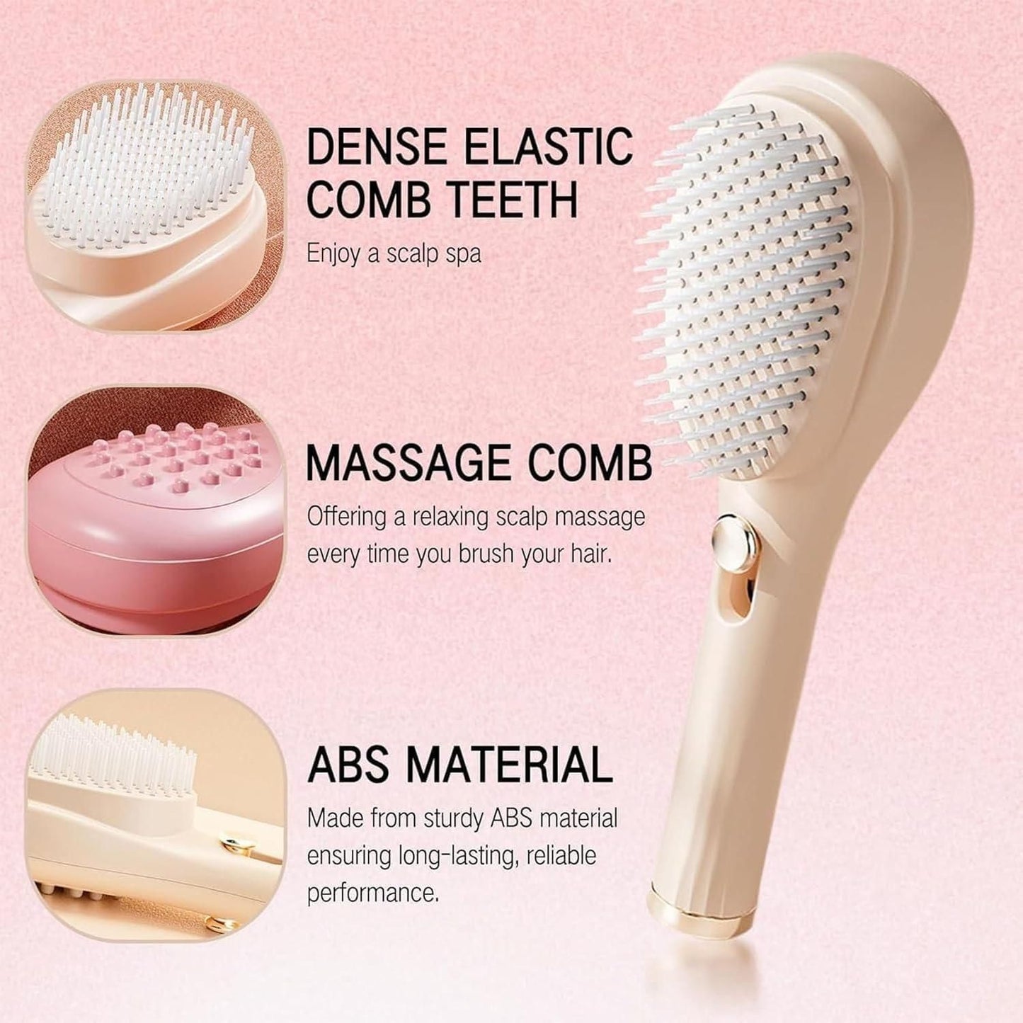 Tress ease™Scalp Massage Comb with Retractable Bristle